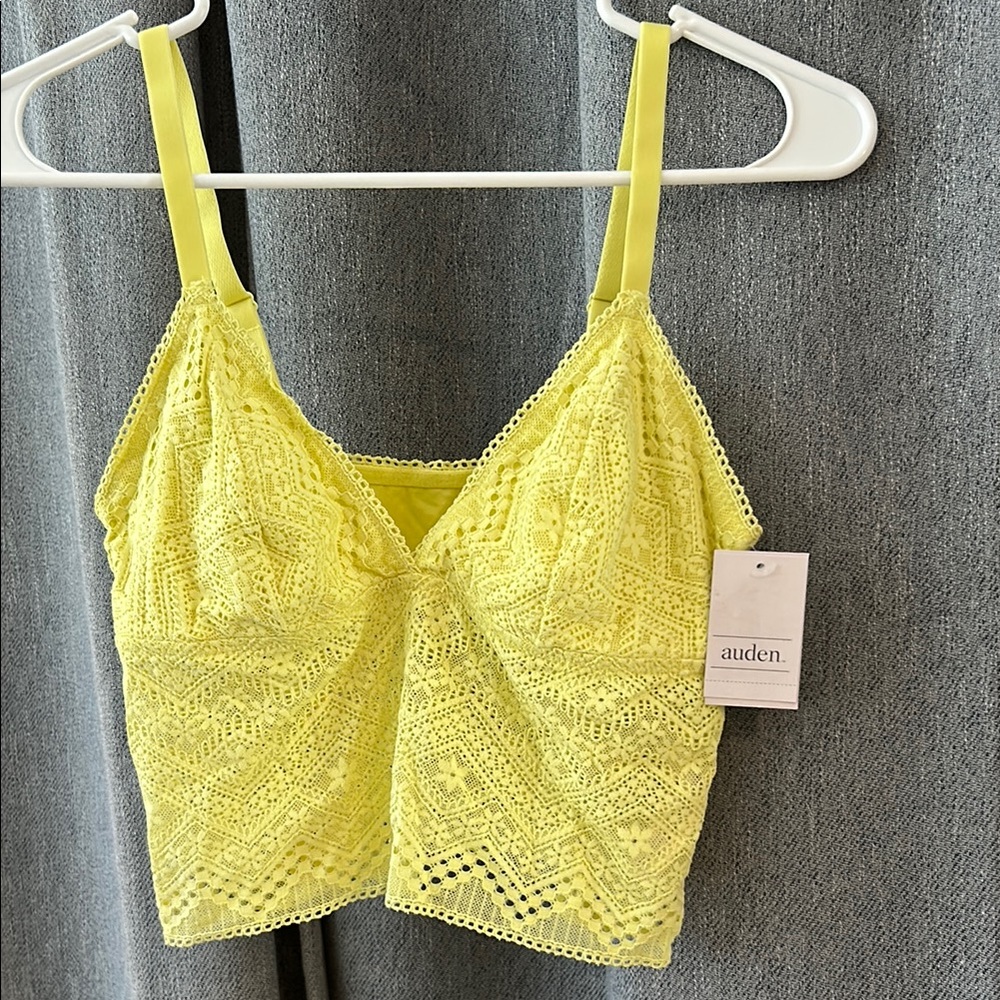Auden Yellow Lace Bralette